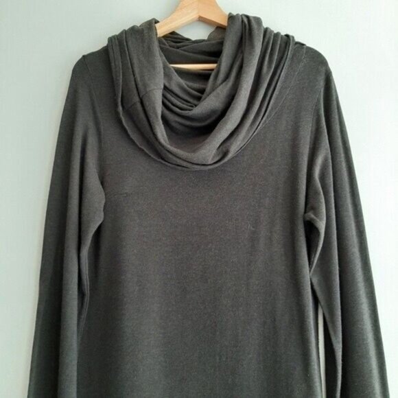 EARTH CREATIONS Mod Hoody Tunic Dress Bamboo Organic Cotton Sz M - Picture 3 of 8